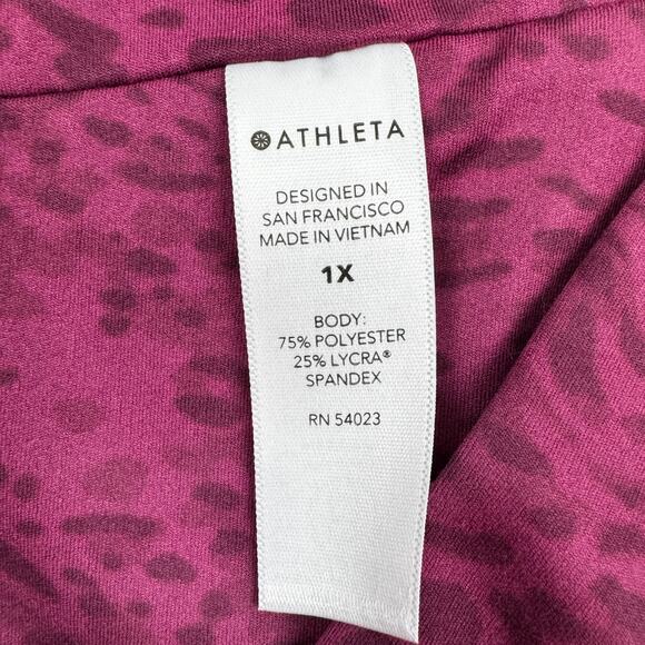 Athleta Elation Printed 7" Inseam Workout Athletic Bike Shorts Women's Size 1X - Picture 5 of 6